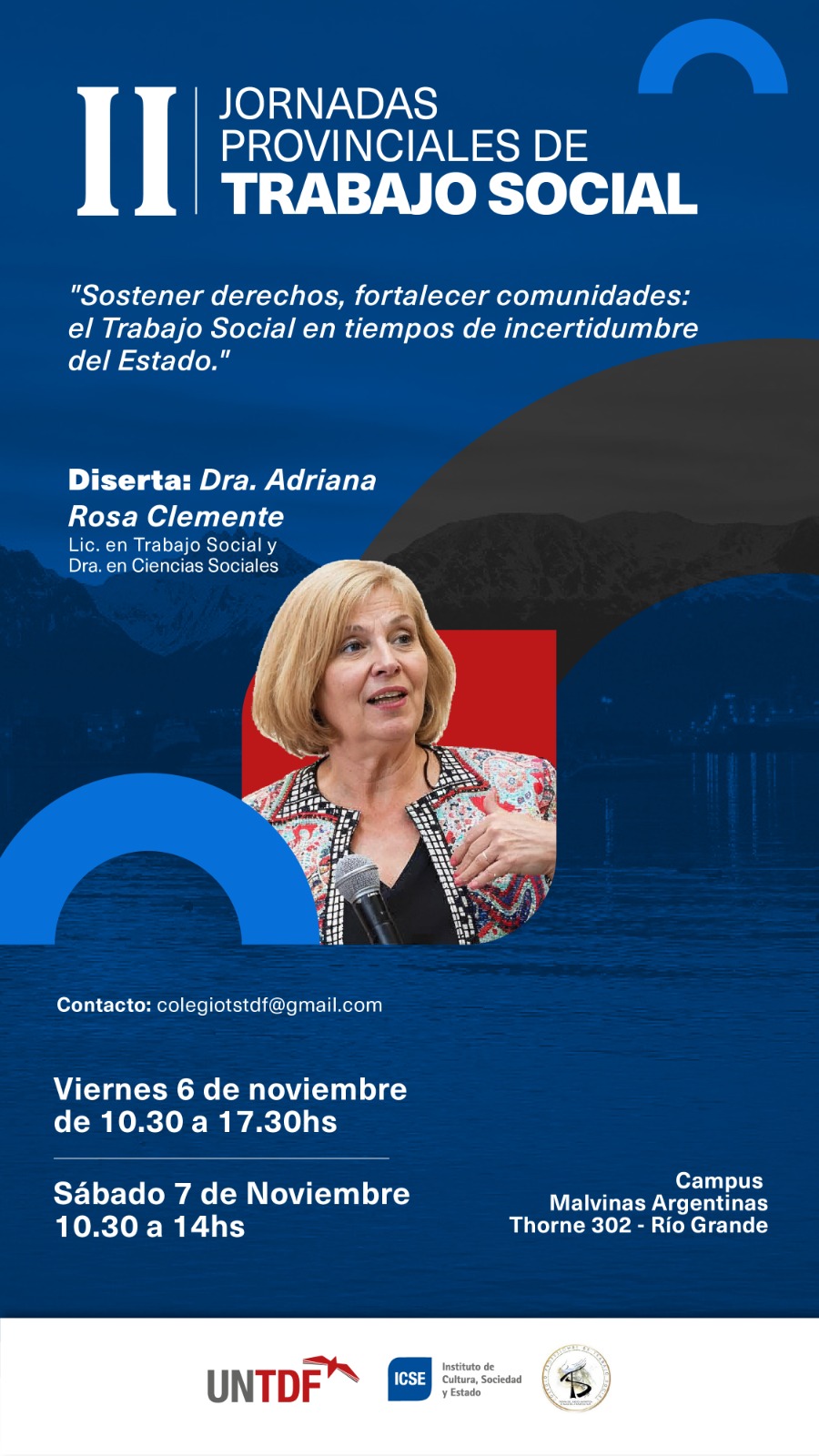 Afiche de inscripción a las II Jornadas Provinciales de Trabajo Social