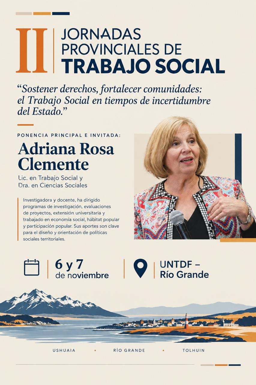 Afiche de las II Jornadas Provinciales de Trabajo Social